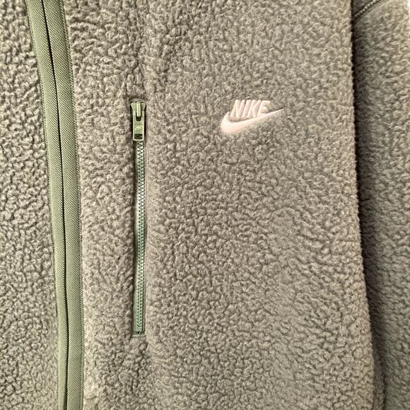 Nike Sportswear Club Men's Fleece Sherpa Jacket in Fir Green Size XL NWT - Picture 9 of 9